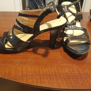 Naturalizer Black Strappy Heels